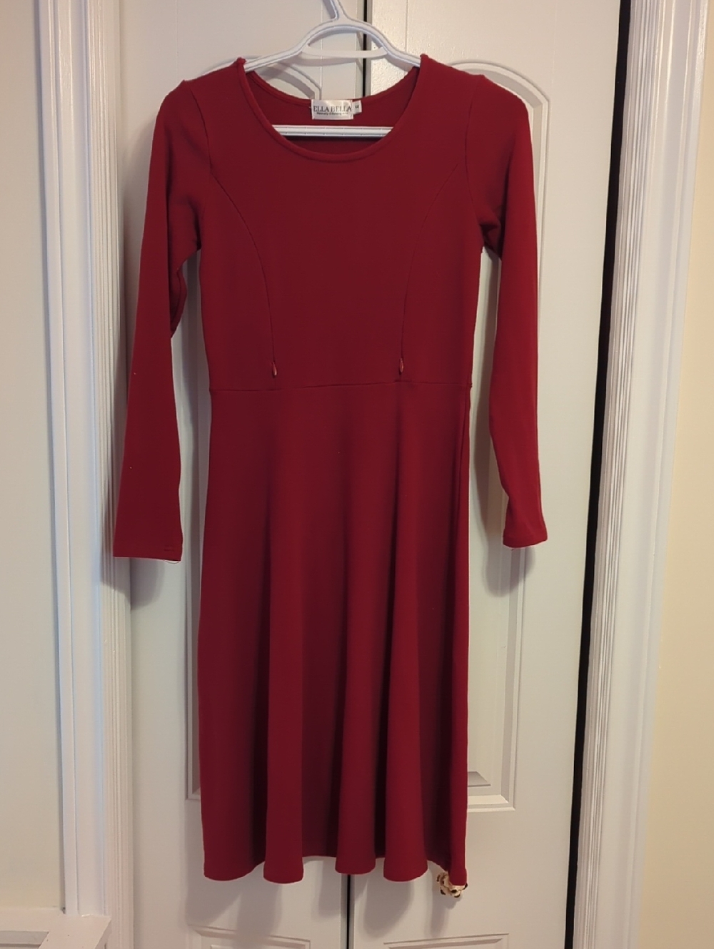 Ella Bella Long-Sleeve Fit & Flare Nursing-Friendly Dress